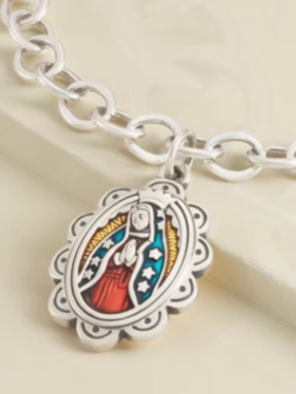 James Avery Enamel Virgin of Guadalupe Charm